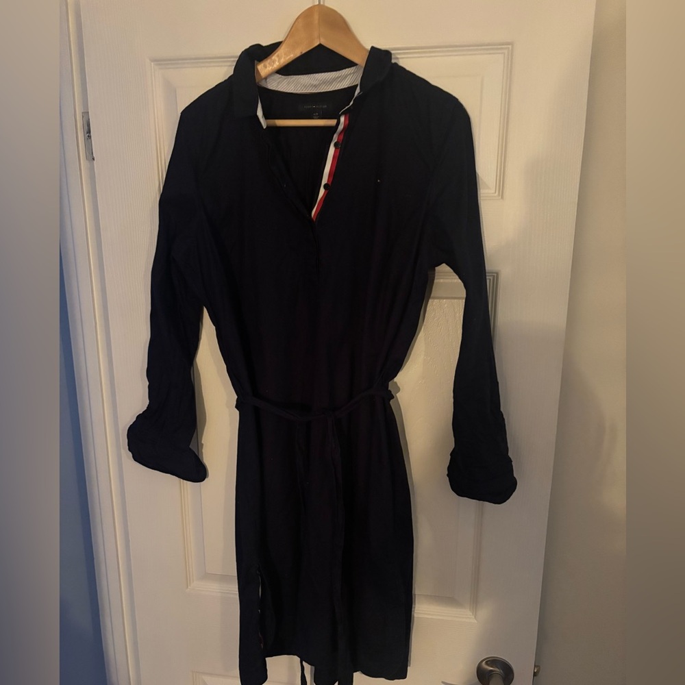 Tommy Hilfiger Dark blue Long-Sleeve Dress with Belt